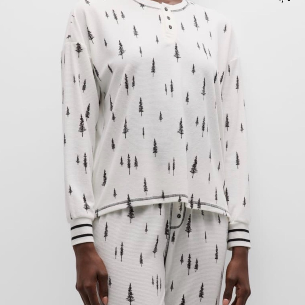 PJ Salvage tree print jammie set